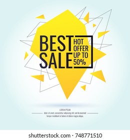 Original sale poster for discount. Vector illustration