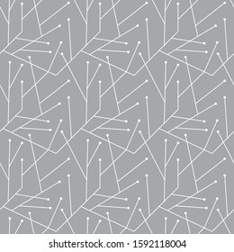 Original scandinavian modern decorative pattern for the background, tile and textiles. It is assembled from modular parts. Vector. Seamless.