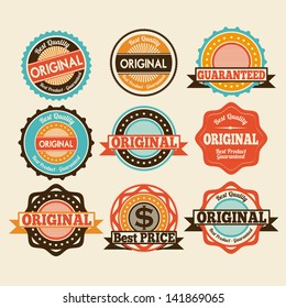 original seals over pink background vector illustration