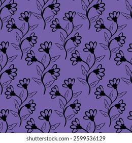 Original seamless floral pattern. Print for fabric, wallpaper, covers. Background with flowers and floral motifs.