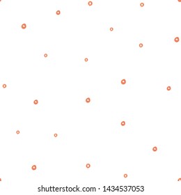 Original Seamless Pattern Circle of Orange color. Perfect for your design, textile, pattern fills, box, posters, cards, web page background etc. Pattern under the mask. Vector.