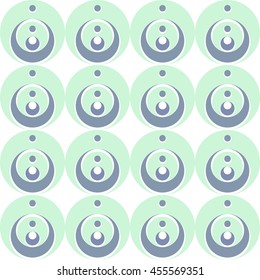 Original seamless pattern of circles and semicircles. Geometric pattern.