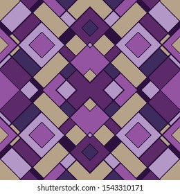 Original seamless pattern created from different geometric shapes contrasting colors. Unusual abstract background for your design.