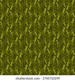 original seamless pattern with newt lizards in light and dark green tones. children's textiles, cover, template, print.