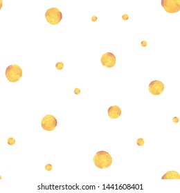 Original Seamless Pattern Polka gently yellow color with a purple hue. Perfect for your design, textile, pattern fills, box, posters, cards, web page background etc. Pattern under the mask. Vector.