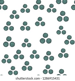 Original Seamless Pattern Triangle of Dots Mostly desaturated dark cyan. Perfect for your design, textile, pattern fills, box, posters, cards, web page background etc. Pattern under the mask. Vector.