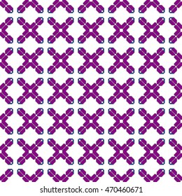original seamless patterns for embroidery. floral theme. Pixel Mosaic. vector illustration. for the textile industry, home crafts