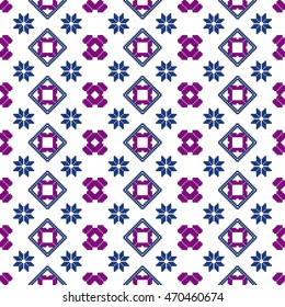 original seamless patterns for embroidery. floral theme. Pixel Mosaic. vector illustration. for the textile industry, home crafts