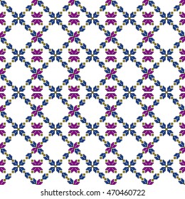 original seamless patterns for embroidery. floral theme. Pixel Mosaic. vector illustration. for the textile industry, home crafts