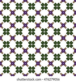 original seamless patterns for embroidery. floral theme. Pixel Mosaic. vector illustration. boho art for printing, the boundary of patterns, textures and textiles, home crafts