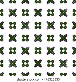 original seamless patterns for embroidery. floral theme. Pixel Mosaic. vector illustration. boho art for printing