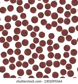Original Seamless Polka Dot Pattern Dark moderate red color.Continuous texture be used for design, textile, pattern fills, posters, cards, web page background etc. Pattern under the mask. Vector.