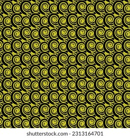 Original seamless vector geometric texture in the form of a pattern of golden spirals