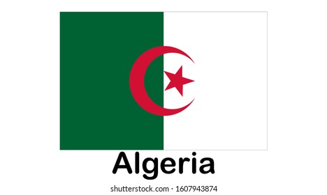 original and simple Algeria flag isolated in official colors and Proportion Correctly