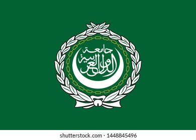 original and simple Arab League flag isolated vector in official colors and Proportion Correctly