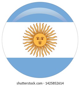 original and simple Argentina flag isolated in official colors and Proportion Correctly.
