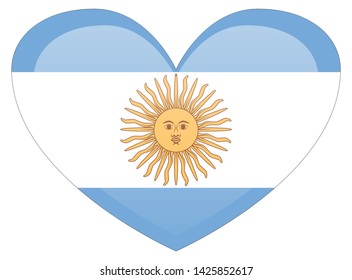 original and simple Argentina flag isolated in official colors and Proportion Correctly.