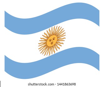 original and simple Argentina flag isolated in official colors and Proportion Correctly.