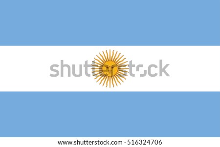original and simple Argentina flag isolated vector in official colors and Proportion Correctly. 