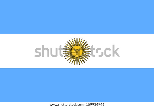 Original Simple Argentina Flag Isolated Vector Stock Vector (Royalty ...