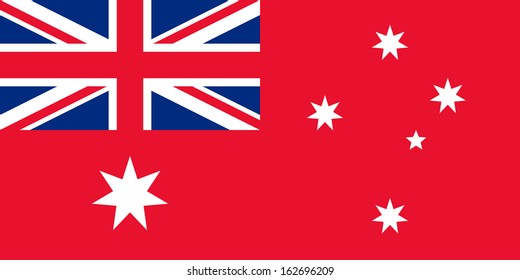 original and simple The Australian merchant flag / Australian Red flag / Nauru flag (1948-1968) isolated vector in official colors and Proportion Correctly
