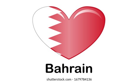 original and simple Bahrain flag isolated in official colors and Proportion Correctly
