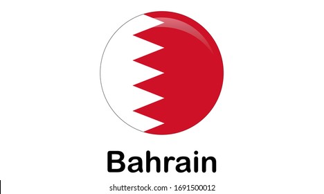original and simple Bahrain flag isolated in official colors and Proportion Correctly