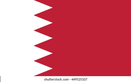 original and simple Bahrain flag isolated vector in official colors and Proportion Correctly

