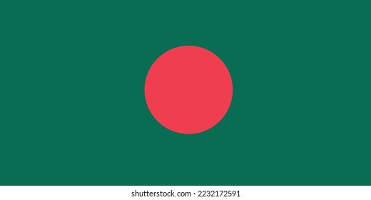 original and simple Bangladesh flag isolated vector in official colors and Proportion Correctly