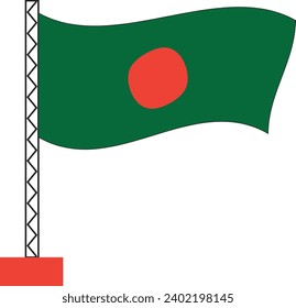 original y simple bandera de Bangladesh vector aislado en colores oficiales