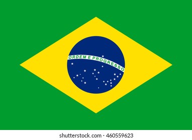 original and simple Brazil flag isolated vector in official colors and proportion