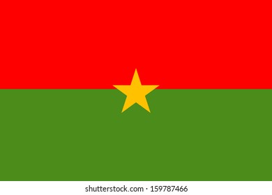 original and simple Burkina Faso flag isolated vector in official colors and Proportion Correctly