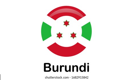 original and simple Burundi flag isolated in official colors and Proportion Correctly