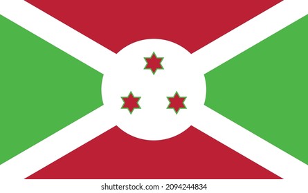 bandera original y simple de Burundi vector aislado en colores oficiales y Proporción Correctamente