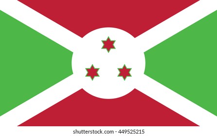 original and simple Burundi flag isolated vector in official colors and Proportion Correctly
