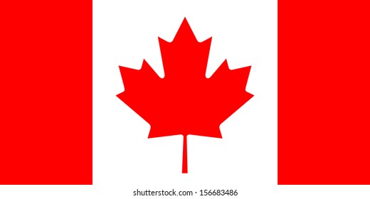 original and simple Canada flag isolated vector in official colors  and Proportion Correctly