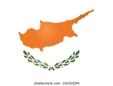 original and simple Cyprus flag isolated vector