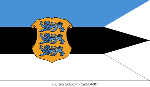 original and simple Estonia Naval flag isolated vector in official colors and Proportion Correctly