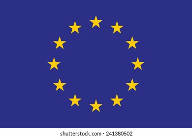 original and simple Europe flag (EU) isolated vector in official colors and Proportion Correctly. High quality