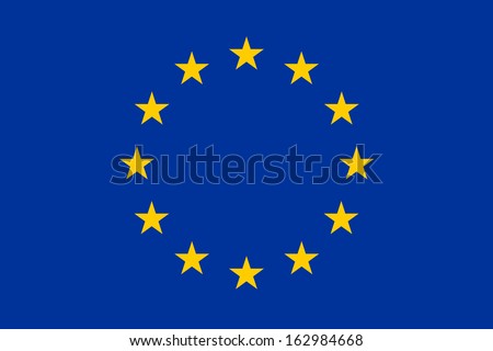 original and simple Europe flag (EU) isolated vector in official colors and Proportion Correctly