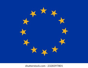 Original and simple Europe national flag (EU) isolated vector.