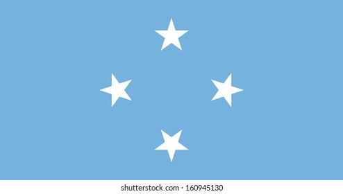 original and simple Federated States of Micronesia (FSM) flag isolated vector in official colors and Proportion Correctly