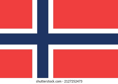 The original and simple flag of Norway. Isolated vector in official colors and proportionally correct. Eps 9 format illustration. Vector illustration for your design, formal meeting or wallpaper