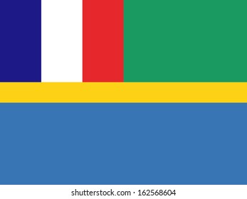 original and simple Gabon flag (1959-1960) isolated vector in official colors and Proportion Correctly