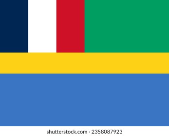 original and simple Gabon flag (1959-1960) isolated vector in official colors and Proportion Correctly