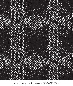Original simple geometric shapes, dots, rhombuses. Vector seamless pattern. Modern stylish background. Repeating tiles dotted