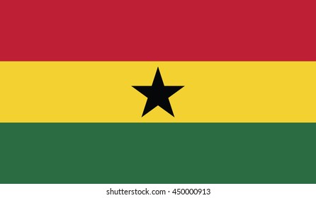 original and simple Ghana flag isolated vector in official colors and Proportion Correctly