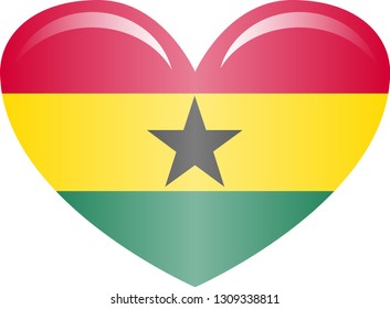 original and simple Ghana flag in official colors and Proportion Correctly