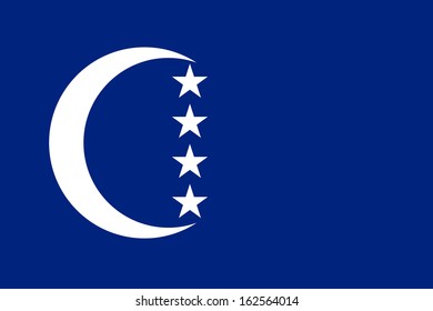 original and simple Grande Comore flag isolated vector in official colors and Proportion Correctly