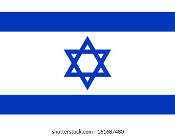 original and simple Israel flag isolated vector in official colors and Proportion Correctly